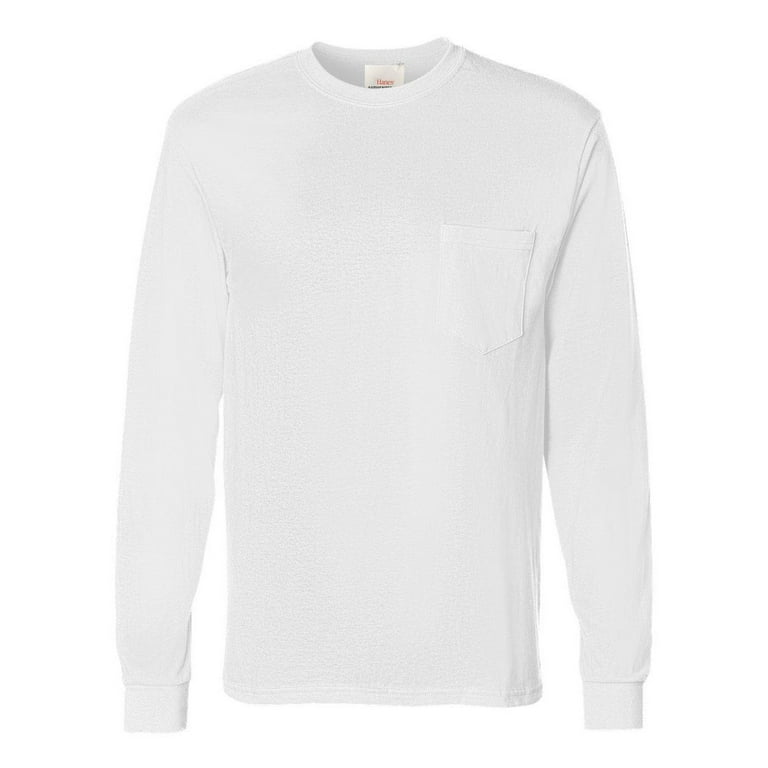 Hanes 6.1 oz. Tagless ComfortSoft Long-Sleeve Pocket T-Shirt