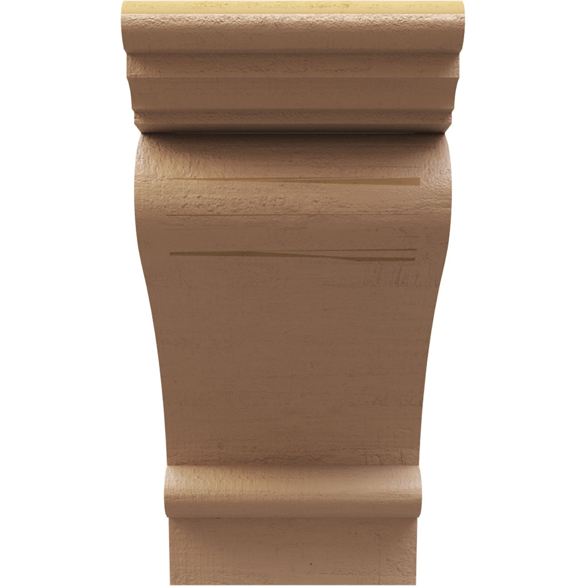 10"W x 20"D x 20"H Classic Mayflower Rough Cedar Woodgrain TimberThane Corbel, Primed Tan
