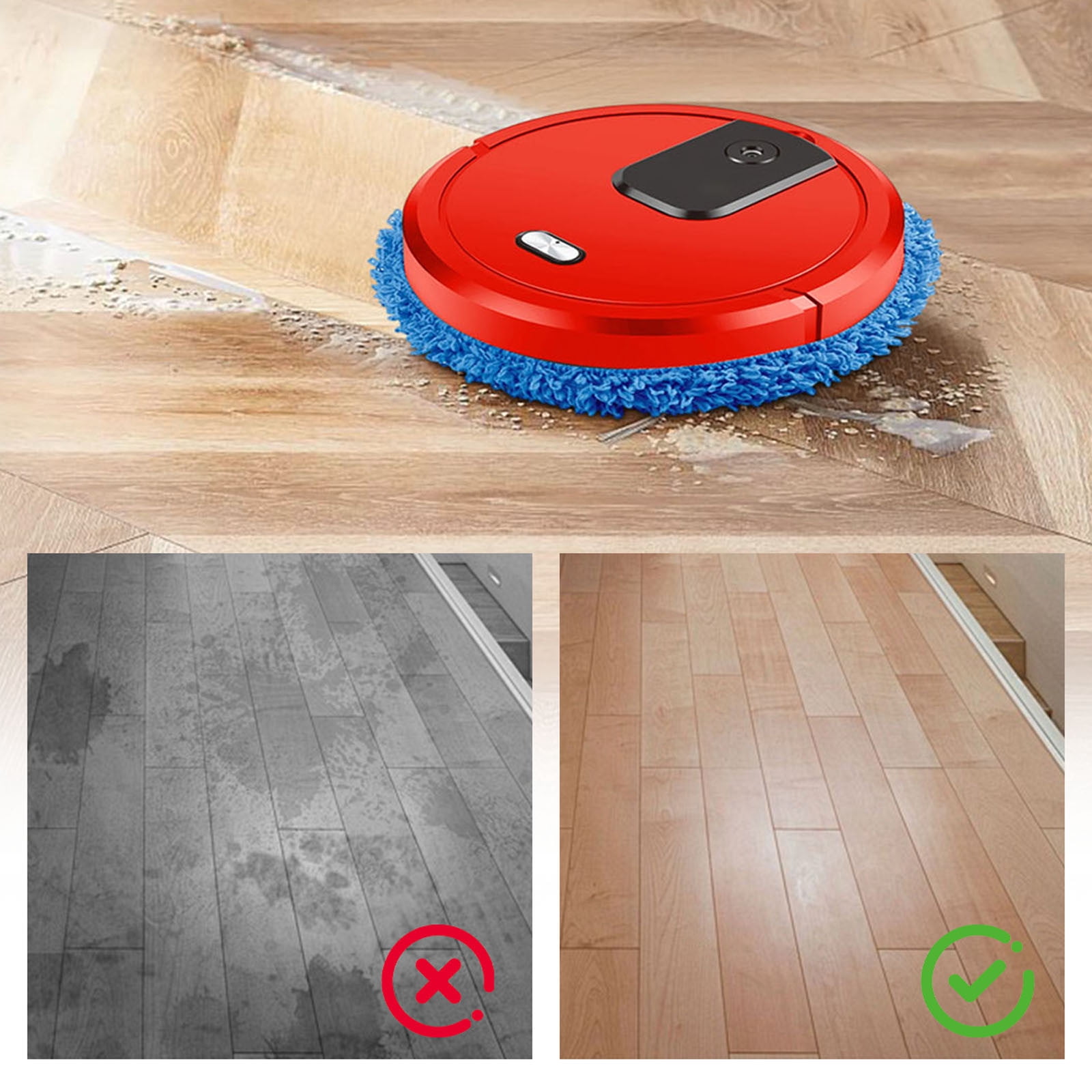 LLDYYDS Dry and Wet 3 in 1 Sweeping Robot, Intelligent Sweeping Robot Vacuum Cleaner, Rechargeable Dry and Wet Fully Automatic Mopping Machine
