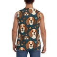 thumbnail image 4 of Haiem Men's Cute Puppy Print Tank Tops Summer Sleeveless Cut Off Workout T-Shirts Fitness Vest Athletic Undershirts-Medium, 4 of 8