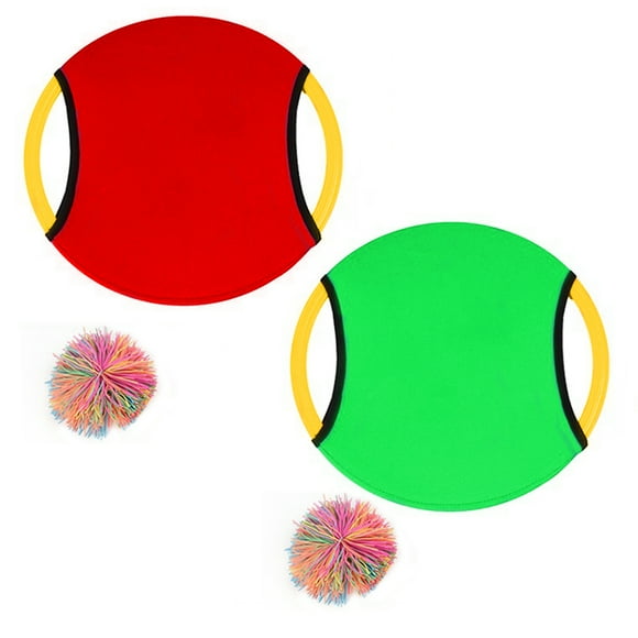 Bangcool 2 Sets Kid Bounce Game Set Funny Trampoline Paddle Ball Game Set Interactive Toy