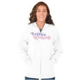 thumbnail image 3 of Let's Be Mermaids Cute Beach Day Zip Hoodie Sweatshirt Women Brisco Brands L, 3 of 6