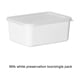 thumbnail image 5 of Moyic Contenedor de plástico de calidad alimentaria con tapa transparente - Contenedores de almacenamiento de alimentos de seguridad y Organizadores de utensilios de cocina Blanco PC 1, 5 of 6