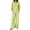 Green, variant on Zekutng Lounge Sets for Women Loose V-Neck Roll-up Sleeve Linen-Blend Shirt & Elastic Waist Wide Leg Pant Matching Set,Sizes S-3XL