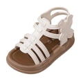 thumbnail image 3 of Viluyesy Girls Summer Sandals Open-Toe Casual Beach Shoes for Kids, Fashionable Lightweight Outdoor Sandals White Size 9.5, 3 of 7
