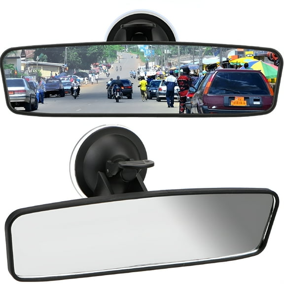 RIONIMA 2026 New Universal Interior Rear View Mirror Suction Rearview Mirror for Car Hd Anti-Glare Rear View Mirror 9.8 Inches for Driving,Road Trips,Car Safety,Improved Visibility