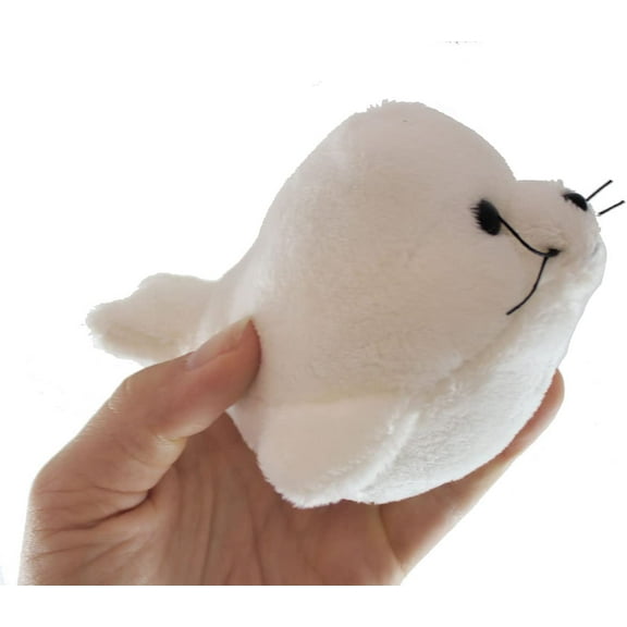 Cute Harp Seal White Plush Stuffed Animals- Adorable Mini Plushie Stuffie