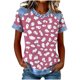 thumbnail image 1 of Tops de Manga Corta para las Mujeres Camiseta de Cuello Redondo de Color Sólido, 1 of 5
