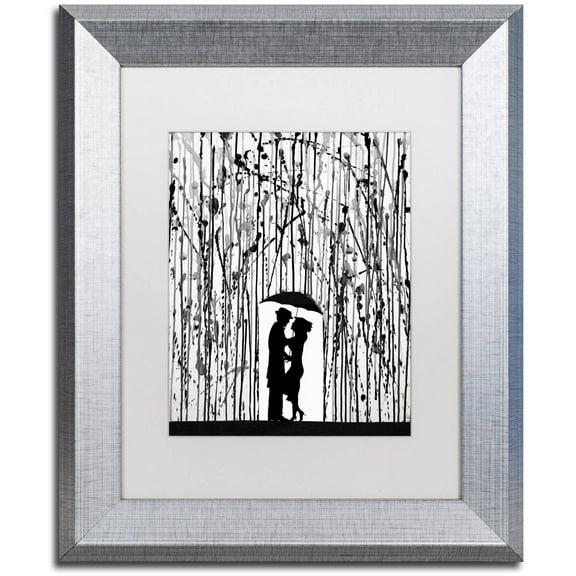 Trademark Fine Art 'Film Noir' Canvas Art by Marc Allante, White Matte, Silver Frame