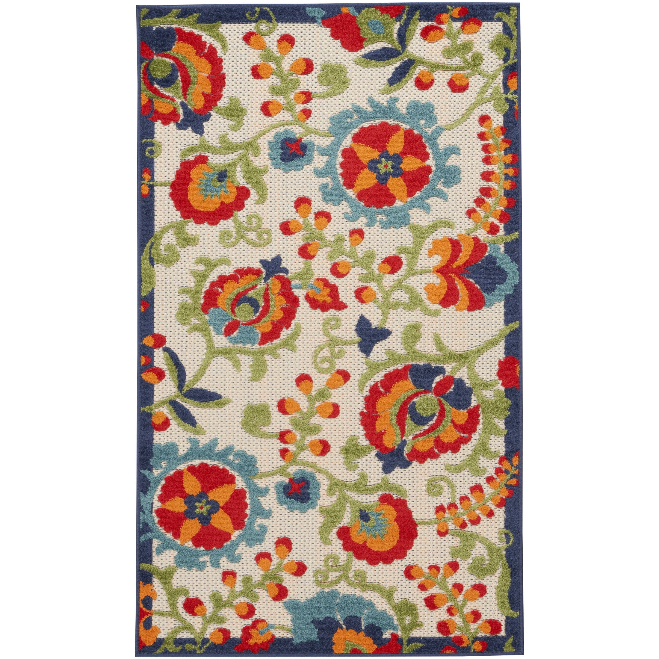 Nourison Aloha 2' x 3' Multicolor Farmhouse Rug