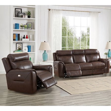 Red Barrel Studio Efren Reclining 2 Piece Leather Living