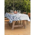 thumbnail image 2 of Outdoor Tablecloth with Umbrella Hole and Zipper, Spring Blue Eucalyptus Rectangle Table Cloth 60x120 Inch Waterproof Tablecloth, Botanical Green Leaf Country Picnic Table Cover for Patio Camping, 2 of 7