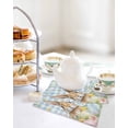 thumbnail image 4 of Easter Kitchen Dish Towels for Drying Dishes Set of 3, Spring Rabbit Eggs Seasonal Flowers Blue Lattice Waffle Weave Microfiber Hand Tea Bathroom Towels Quick Dry & Absorbent Towel 12x12, 4 of 7