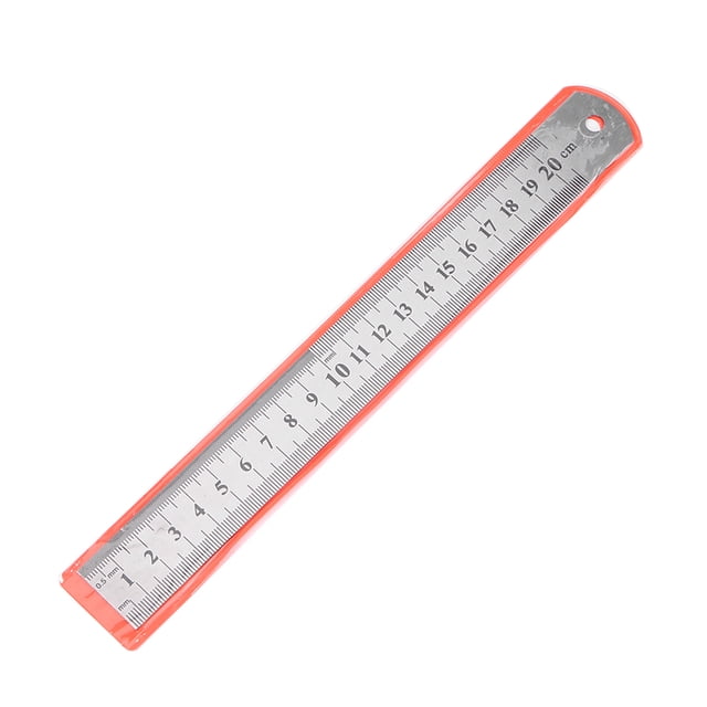 Herramienta Medición Doble Cara Con Recta Metal Acero Inoxidable (200 Mm)