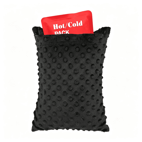 XIRQI Hysterectomy Pillow Pocket Tummy Pillows, Hysterectomy Recovery Gifts, Ice Pack Not Included, Small Portable Abdominal Cushion After Surgery Post C-Section Women Minky Dot Black