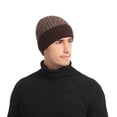 thumbnail image 1 of KIHOUT Beanies Hats Double-layer Woolen Hat And Velvet Warm Mixed Color Men's Knitted Hat, 1 of 4