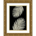 thumbnail image 1 of Uppsala Studio 18x24 Gold Ornate Wood Framed with Double Matting Museum Art Print Titled - Palm Leaves, 1 of 4