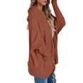 thumbnail image 4 of Oversized Open Front Female Casual Loose Knit Cardigan, 4 of 5