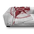 thumbnail image 3 of Compass Soft Flannel Fleece Blanket, Abstract Illustration of Navigation Star from Different Angle Print, Cozy Plush for Indoor and Outdoor Use, 70" x 90", Vermilion Ruby and White, by Ambesonne, 3 of 6