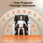 Upgo 4D Massage Chair, Full Body Zero Gravity Recliner with SL Track, APP Control, Bluetooth,and Electric Calfrest Extension - White