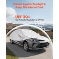 thumbnail image 5 of VEVOR Car Cover, Car Cover Waterproof for Dodge Challenger Full Size Sedan, Custom-fit All Weather Sun Rain Wind Dust Snow Protection Full Exterior Covers with Door Zipper and Cotton Lining, Silver, 5 of 9