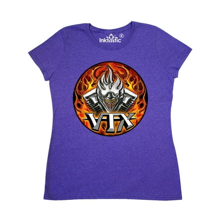 - VTX Flaming Motor Women's T-Shirt WickedApparel by Michael Spano