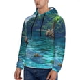 thumbnail image 3 of Sikiie Tropical Paradise Window View Men's Hoodie, Essentials Hoodie, Sweatshirt, Pullover Hooded Sweatshirt for Men-Medium, 3 of 7