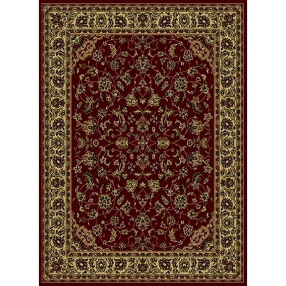Radici Usa Castello Area Rug 953 Traditional Burgundy Persian Bordered 6' 7" x 9' 6" Rectangle