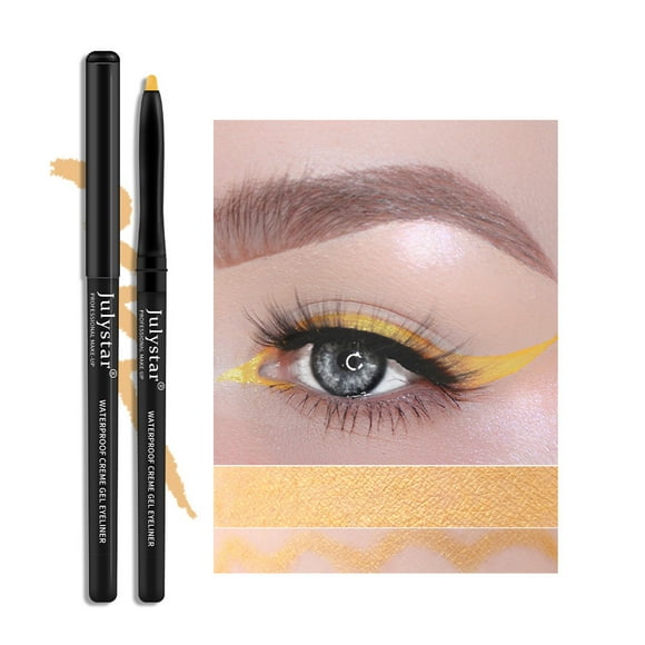 Xihbxyly Delineador de Ojos Blanco El Delineador de Ojos de Color No Es Fácil de Aplicar y Es Delgado y Resistente Al Aceite.