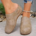 thumbnail image 4 of Clogs for Women with Rubber Sole And Distressed Faux Upper, Mule Slippers, 1 Pc, 4 of 9