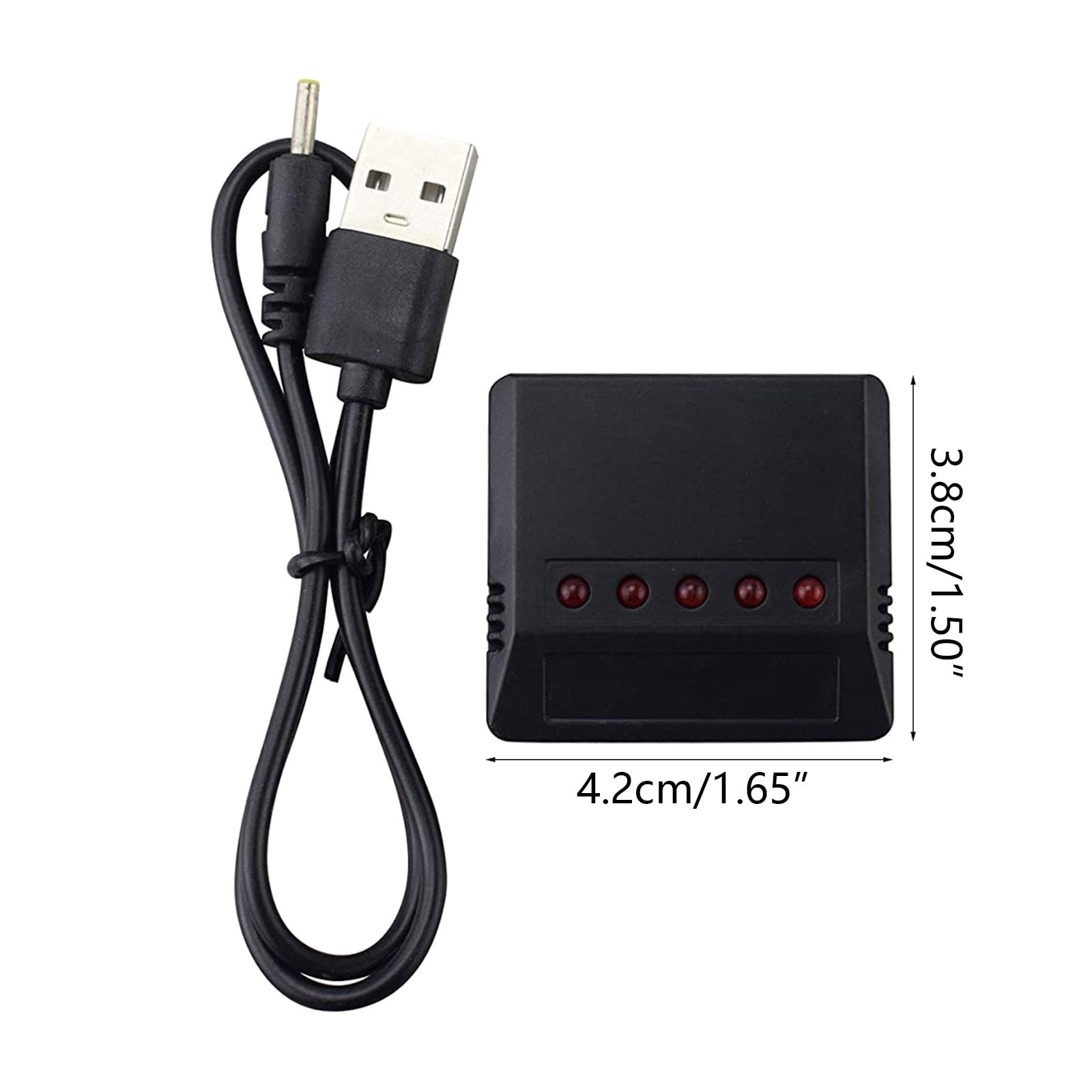 Kit De Cargador 5 En 1 Y 5 Baterías 3.7V 550mAh Para Drone SYMA Q11 H99W – Repuesto De Polímero De Litio Con Protección De Circuito