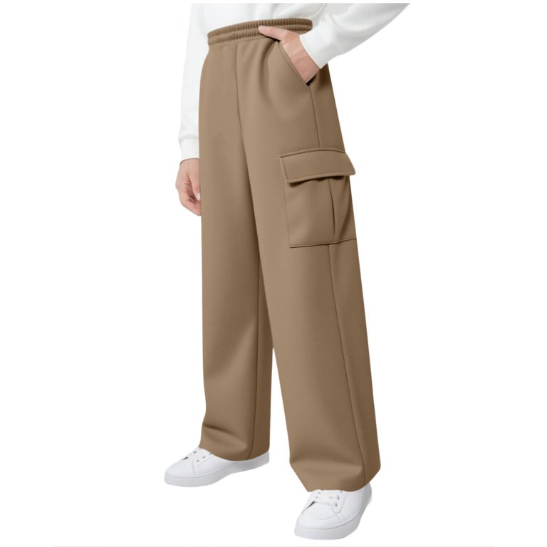 Gfyviroh Children Boys and Girls Pants Elastic High Waist Trousers