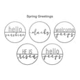 thumbnail image 4 of Rusted Orange Metal 12" Minimalist Hello Peeps Spring Greeting Sign, 4 of 5