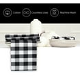 thumbnail image 4 of PurpleEssences Gingham Check Cloth Napkins Set of 10, 18x18 inches - Black and White, 4 of 8
