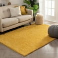 thumbnail image 3 of Well Woven Solid Color Yellow Soft Shag Area Rug (7'10" x 9'10"), 3 of 7