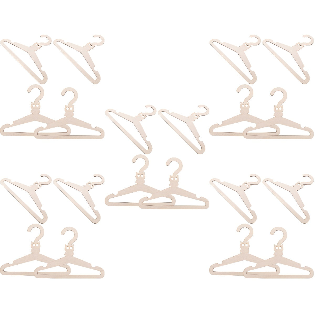 5 Pieces Wooden Hanger Nappy Cute Pantry Coat Skirt Hangers Baby