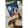 Dimensions Holy Night Cross-Stitch Christmas Stocking Kit, Unisex, Perfect for All Ages