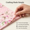 thumbnail image 4 of iMzoon 42Pcs Pink Precut Fabric 10" Squares with Wavy Edges | Cotton Fat Quarters for Quilting & Sewing, DIY Craft Supplies and Color Analysis Swatches - Pink, 4 of 11