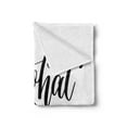 thumbnail image 2 of Love What You Do Soft Flannel Fleece Blanket, Monochrome Style Lettering Design with Hand Calligraphy Elements, Cozy Plush for Indoor and Outdoor Use, 50" x 70", Charcoal Grey White, by Ambesonne, 2 of 5