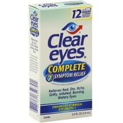 Clear Eyes Complete 7 Symptom Relief Eye Drops 0.50 oz (Pack of 3)