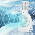 thumbnail image 4 of Qocolhg Small Desktop Fan Portable Handheld Fan with Mister, 4 Speed Mode, USB Rechargeable Personal Fan Spray Water Mist Fan Cooling Fans for Bedroom, Office, Home, Travel, Quiet, White, Clearance, 4 of 6
