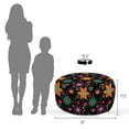 thumbnail image 3 of Floral Ottoman Pouf, Colorful Summer Flowers Tropical Cheerful Feels Exotic Hawaiian Blossoms, Decorative Soft Foot Rest with Removable Cover Living Room and Bedroom, Multicolor, by Ambesonne, 3 of 3