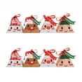 thumbnail image 1 of Paquete de 50 cajas de regalo de Navidad, caja triangular de papel para dulces, caja de regalo triangular de cara grande de Papá Noel (4 estilos), 1 of 5