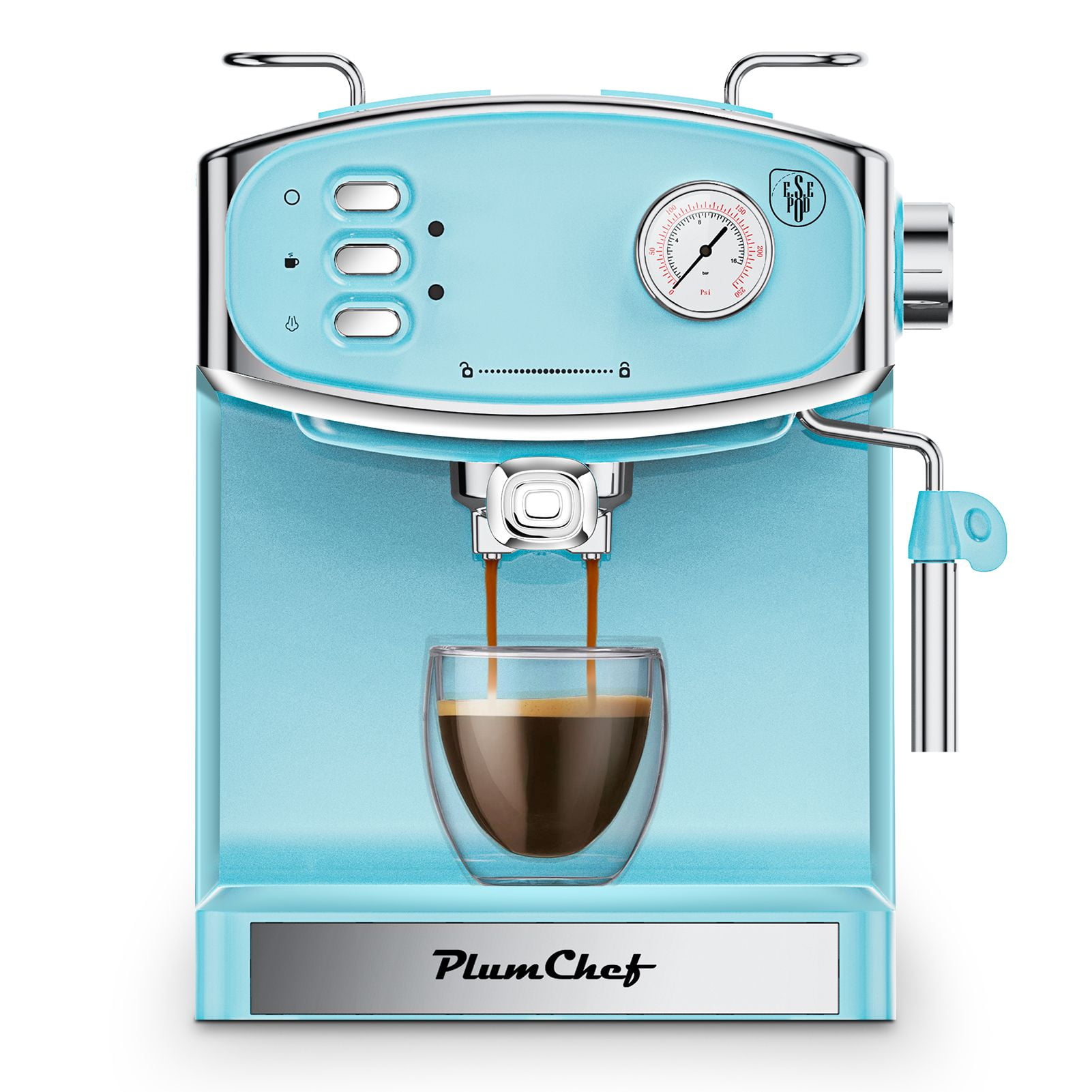 Neretva, 20 Bar Espresso Machine, Compact Stainless Steel, LED