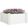 thumbnail image 1 of Outsunny Vinyl Raised Garden Bed, 2 x 2 x 1ft Modular Garden Box, White, 1 of 10