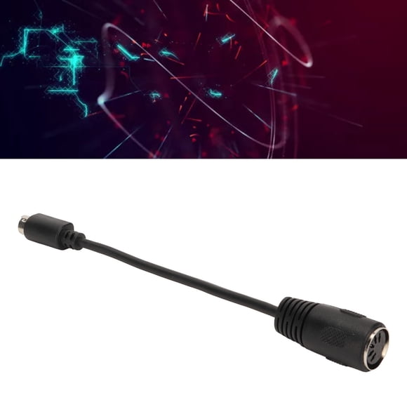 DIN Female To MIDI Male Cable, Extension Cable 5.9in Flexible PVC Scratch Resistant DIN 5 Pin To MIDI 6 Pin Adapter Cable for Mouse for Game Console