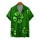 thumbnail image 3 of Camisas de playa hawaianas nuevas de verano para hombres y mujeres, camisa para parejas, camisa de manga corta con solapa y estampado 3D de trébol de cuatro hojas, camisas florales, tops, 3 of 5