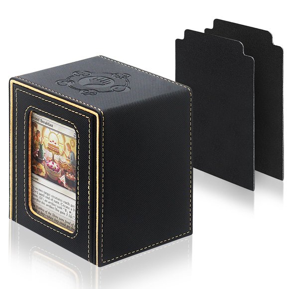 Caja de cartas RADWIMPS para MTG Commander con 2 divisores, color negro