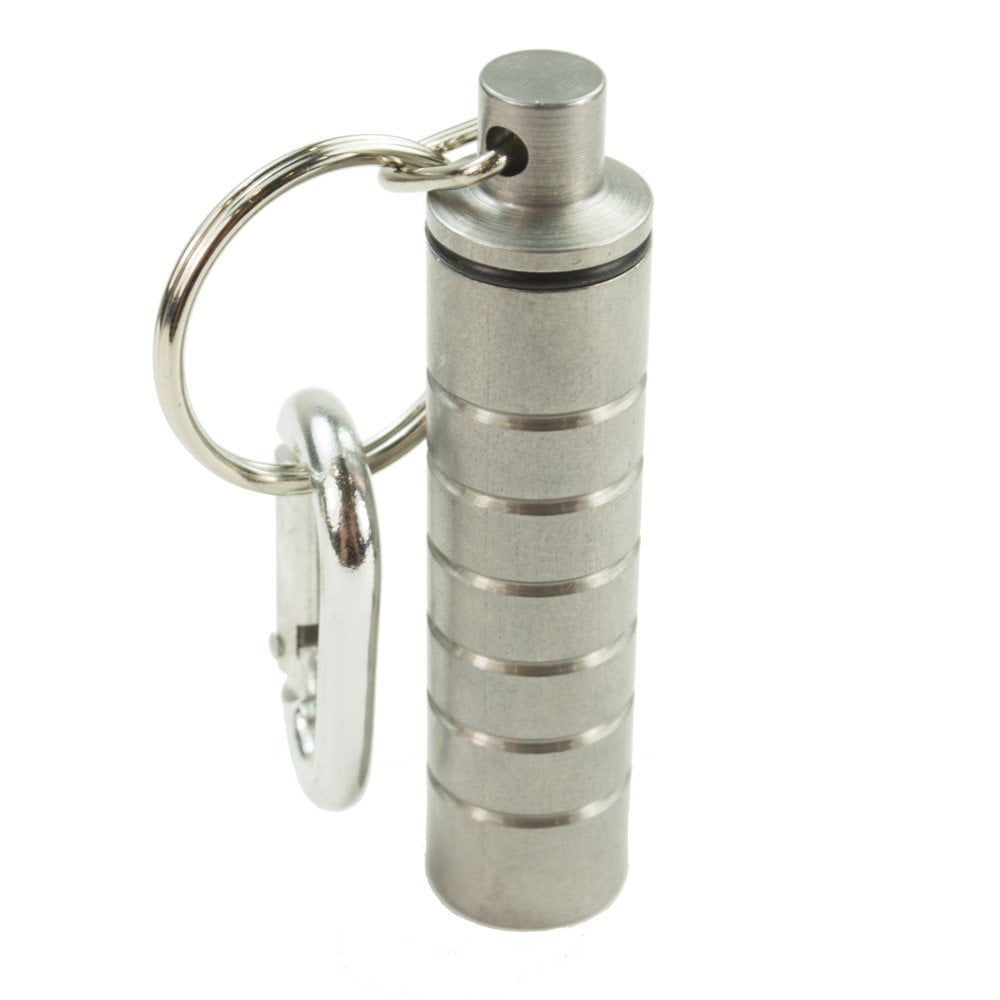 Pill Holders Stainless Steel Keychain Pill Fob with Carabiner Made