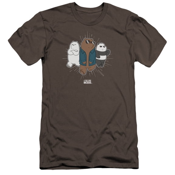 We Bare Bears Jacket HBO S/S Adult 30/1 T-Shirt Charcoal